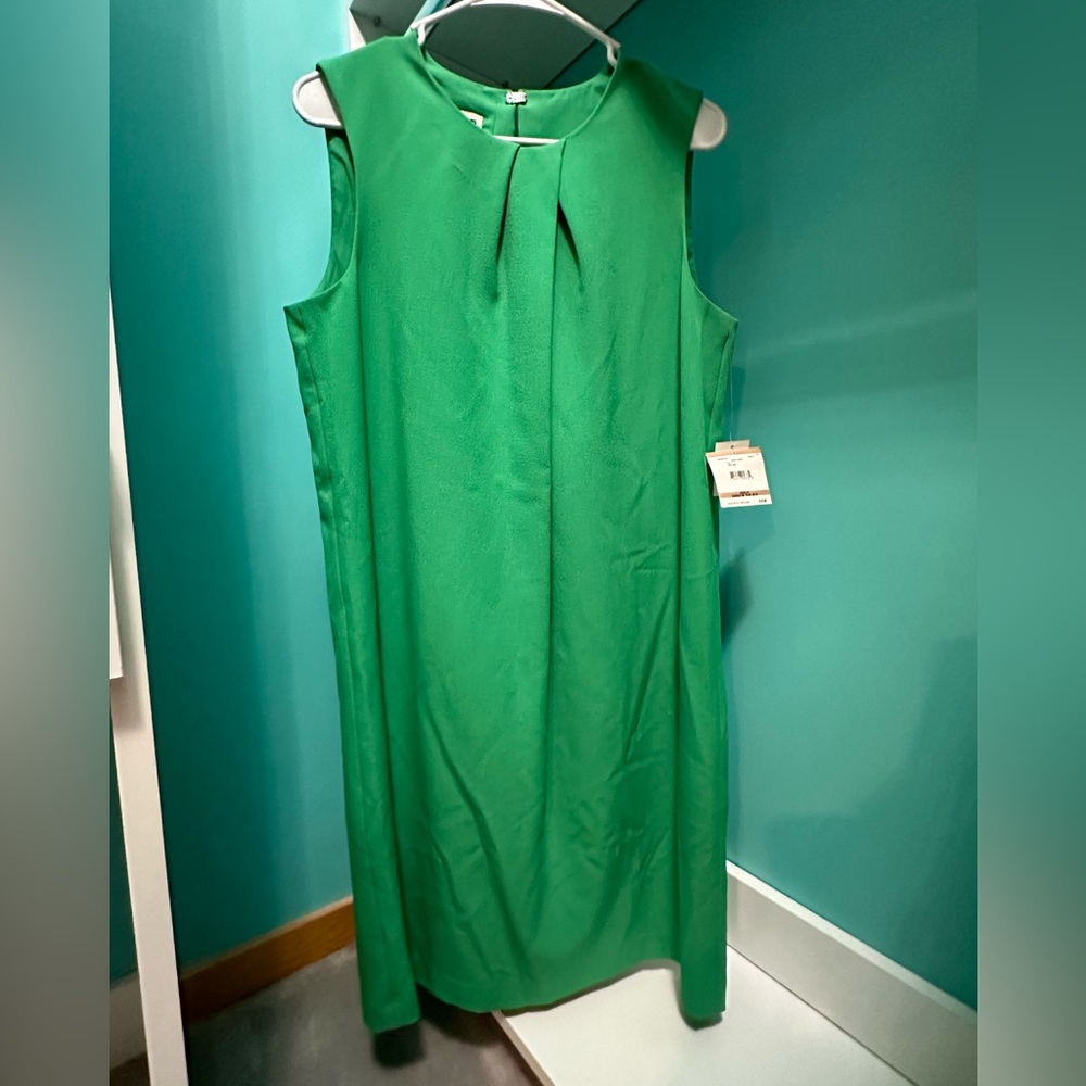 ANNE KLEIN Green Shift Dress US 12 NWT